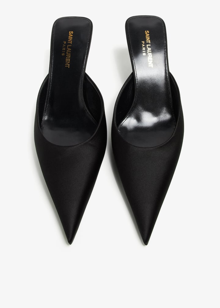 【SAINT LAURENT】Barbara Stiletto Mule/追跡可能/全国送料無料 BARBARA mules in leopard grosgrain | Saint Laurent | YSL EE