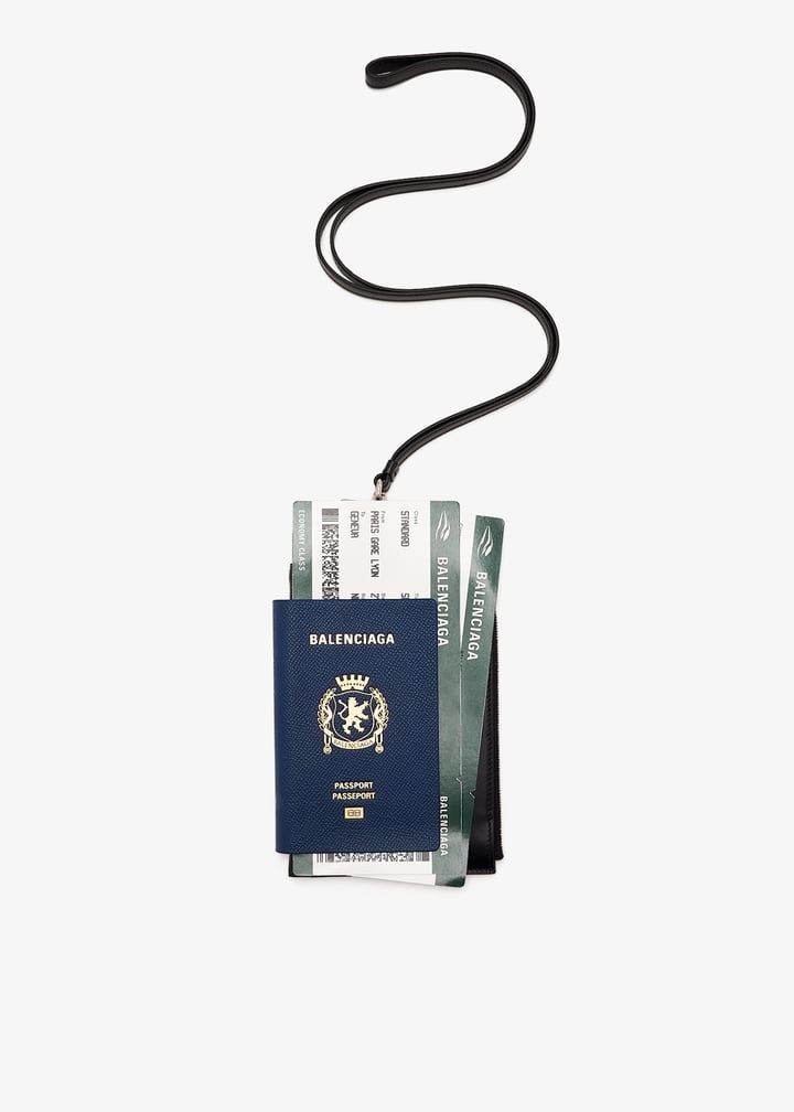 Balenciaga Logo passport phone holder for Men - Blue in