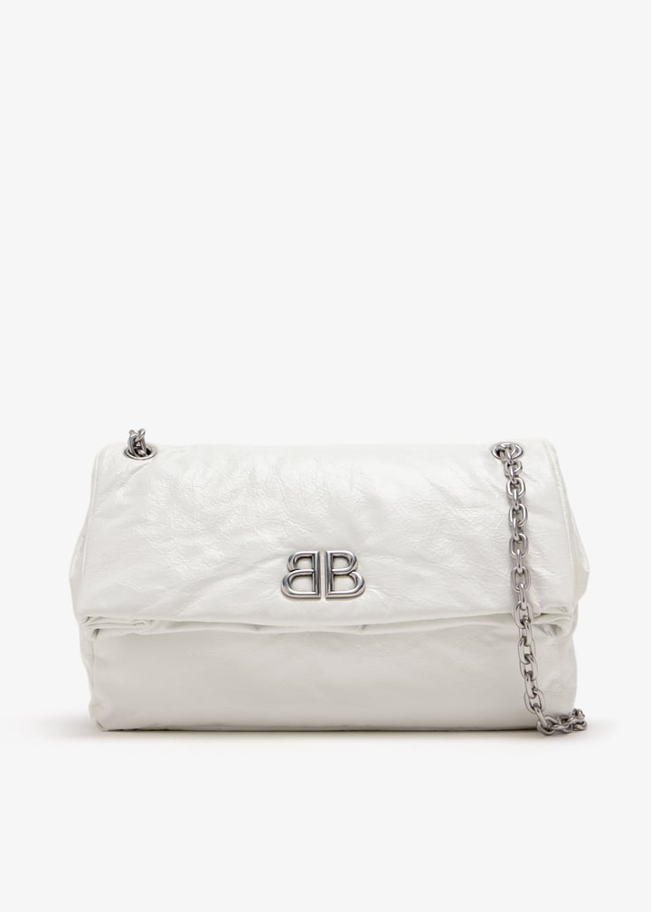 Balenciaga Monaco medium plus chain bag for Women - White in