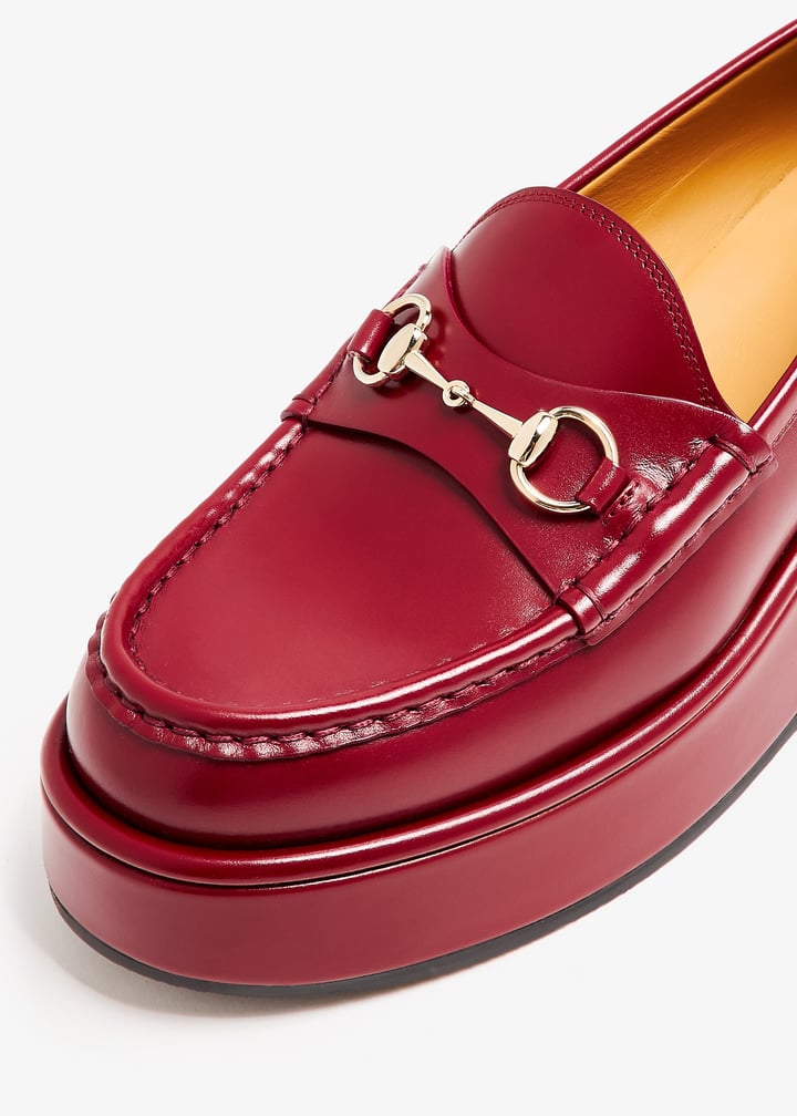 red gucci dress shoes Horsebit Loafer 37.5 THE CLOSET Made in Italy Gucci Horsebit wedge loafers for