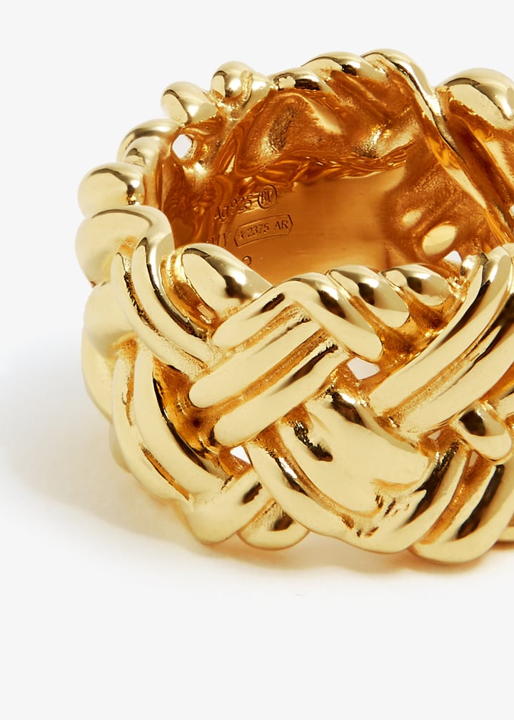 Bottega Veneta Knot ring for Women - Gold in UAE | Level Shoes