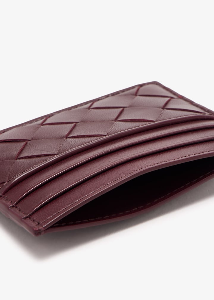 Bottega Veneta Intrecciato card case for Women - Burgundy in