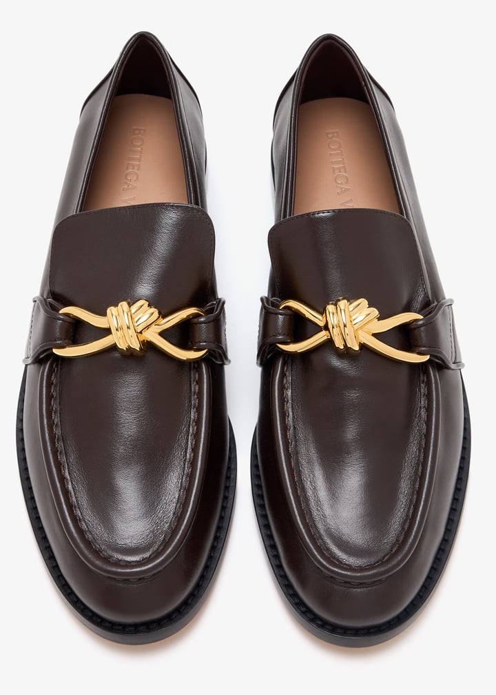 ローファー・オックスフォード BOTTEGA VENETA Bottega Veneta Astair llic Knot Loafer BOTTEGA VENETA | Astaire Metallic Knot Leather Loafers