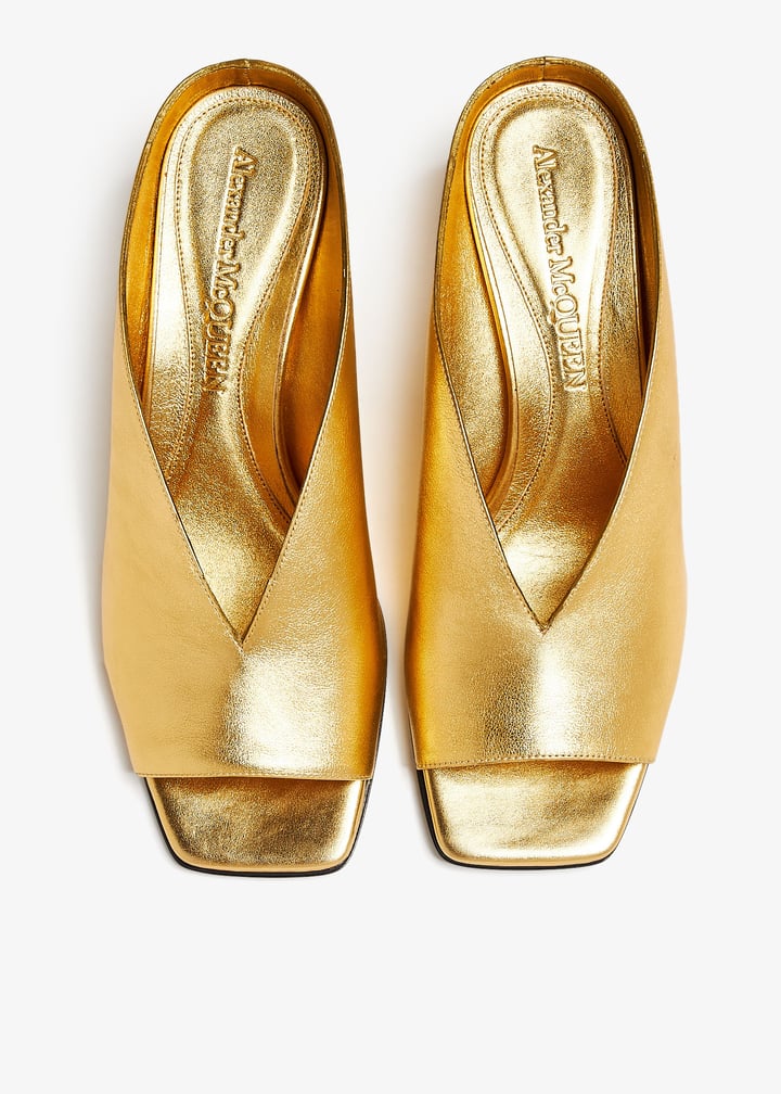 McQueen Armadillo mules for Women - Gold in UAE | Level Shoes