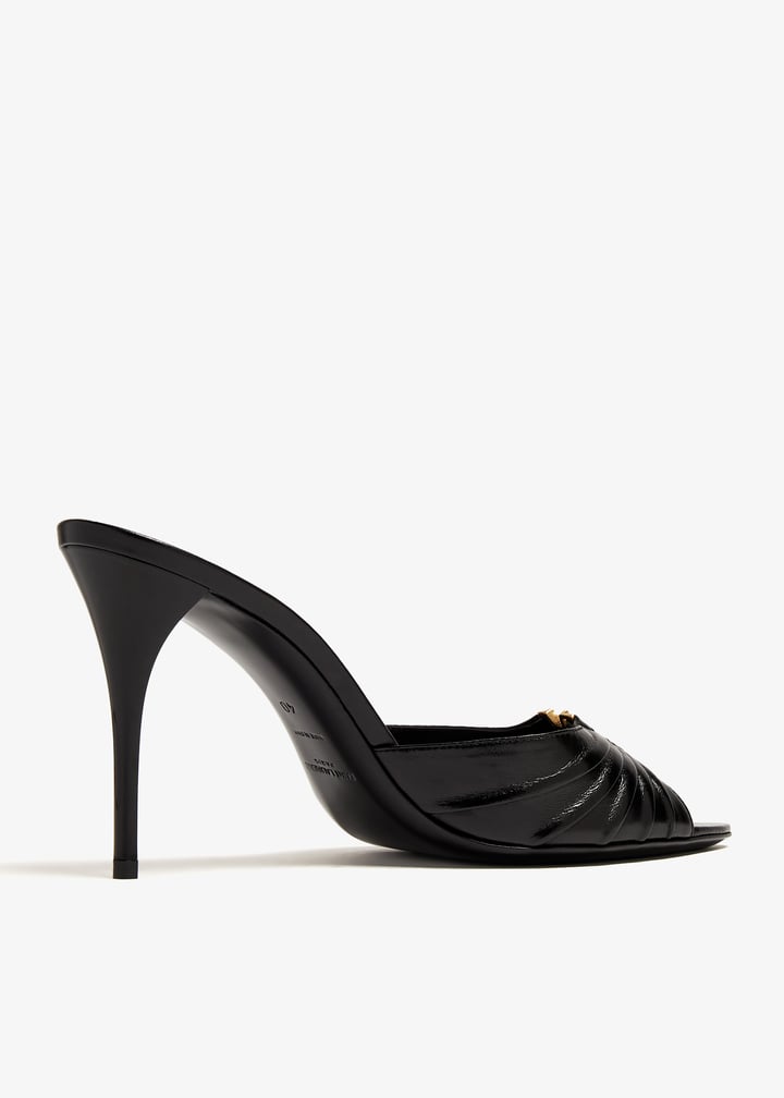 【関税&送料込】Saint Laurent Golde l Babylone Sandals Saint Laurent 90mm Babylone Sandals | Gold | FARFETCH