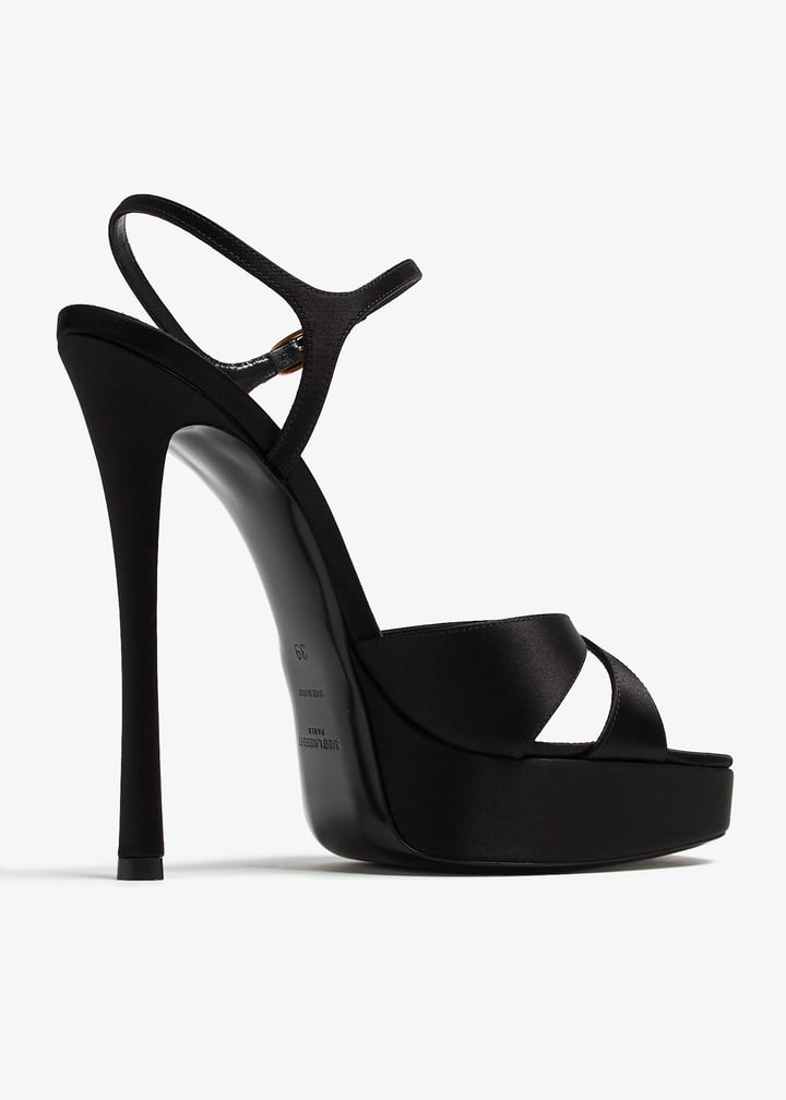 Saint Laurent Debbie platform sandals for Women - Black in