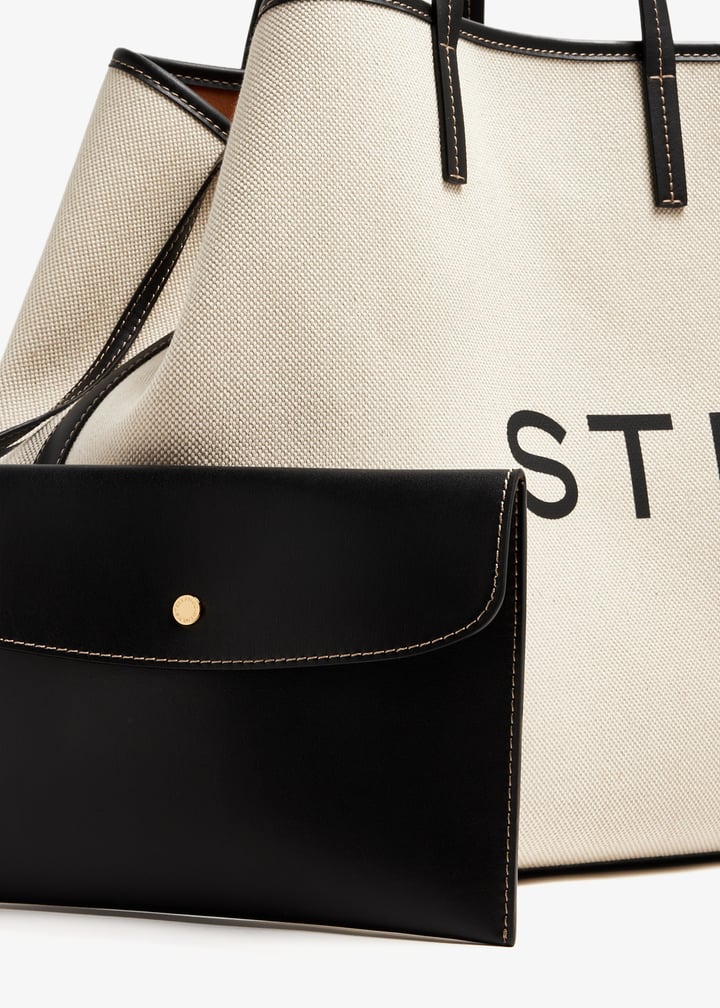 Stella McCartney Logo canvas beach tote bag for Women