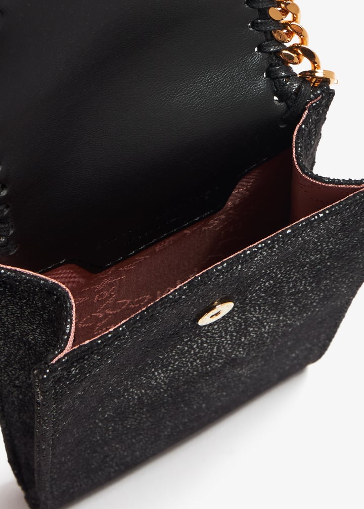 【STELLA MCCARTNEY】Falabella crossbody スマホ ポーチ Women ブラック ファラベラ クロスボディ 携帯電話用ポーチ