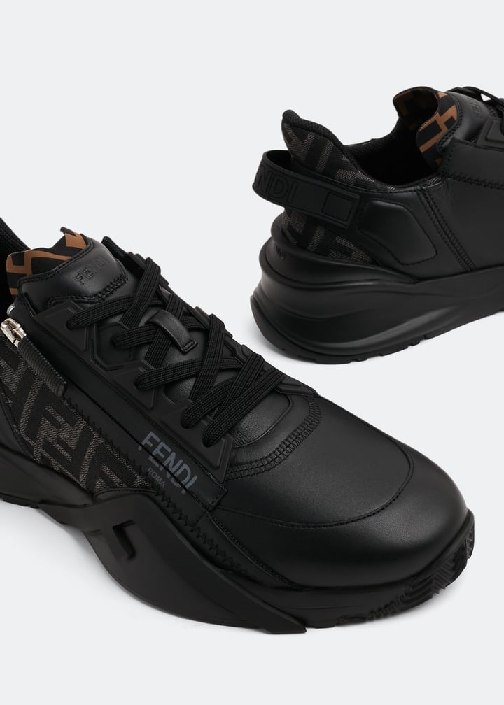 スニーカー FENDI Men Sneakers 7E1392 AQ6D F1R78 TORT OLIVE E NERO E LIM FENDI - Fendi Flow sneakers | Leam Roma - Luxury Shopping Online