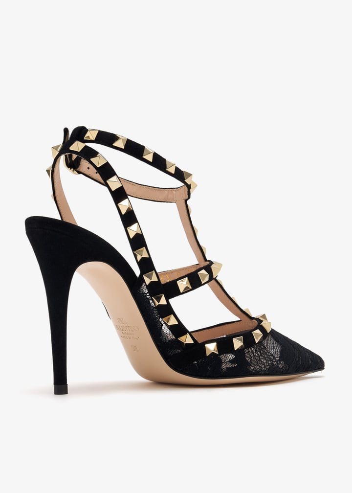 Valentino garavani rockstud 女士高跟鞋- 黑色阿联酋| level shoes
