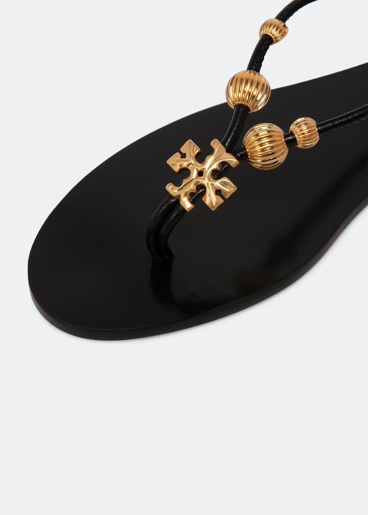 Tory Burch Capri flat lace-up sandals for Women - Black in UAE