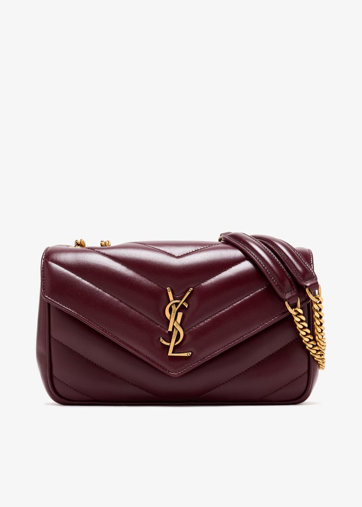 Saint Laurent Loulou small chain bag for Women - Burgundy in
