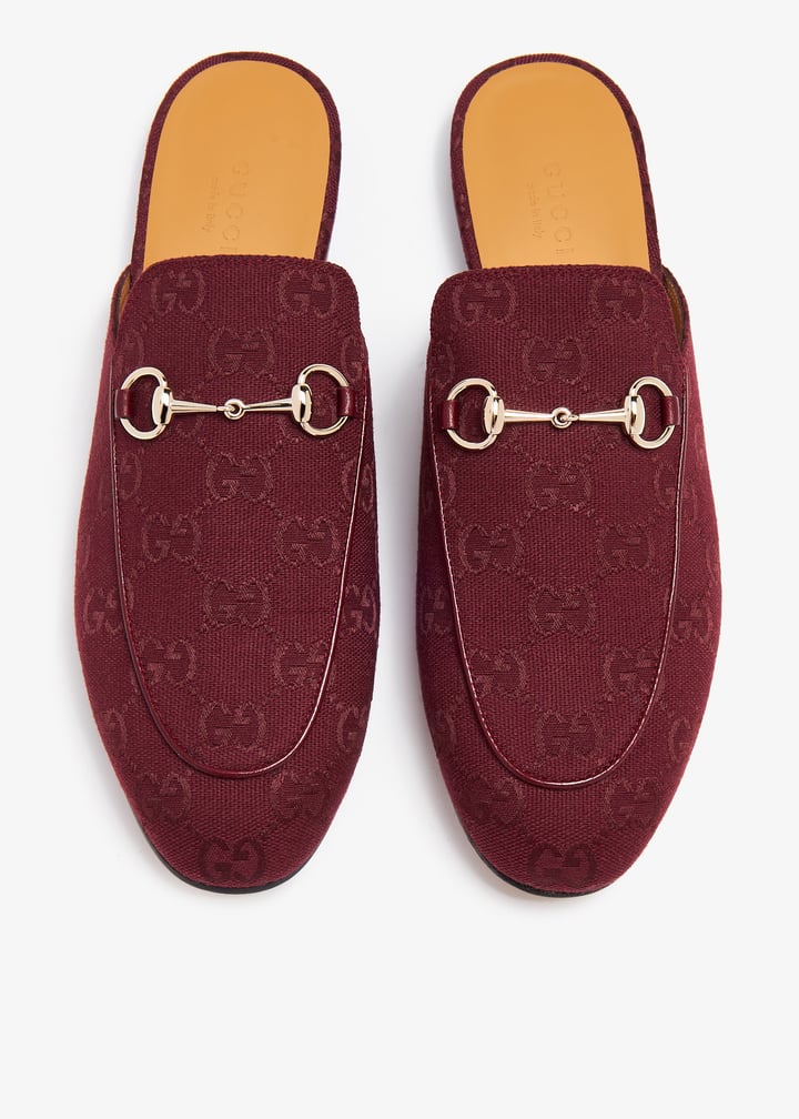 サンダル・ミュール Gucci Burgundy Gg Fabric Slippers Gucci Princetown GG slippers for Women - Red in UAE | Level