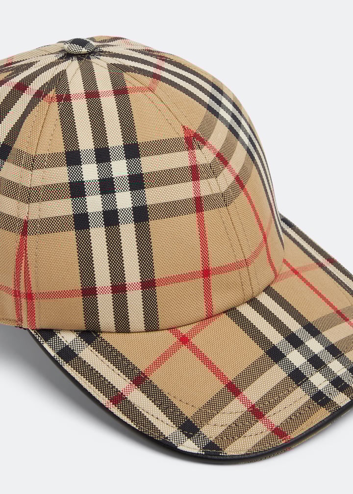 【関税＆送料込み】Burberry Baseball Cap Check Pattern With Burberry check print baseball cap - Neutrals za 1 420,00 PLN