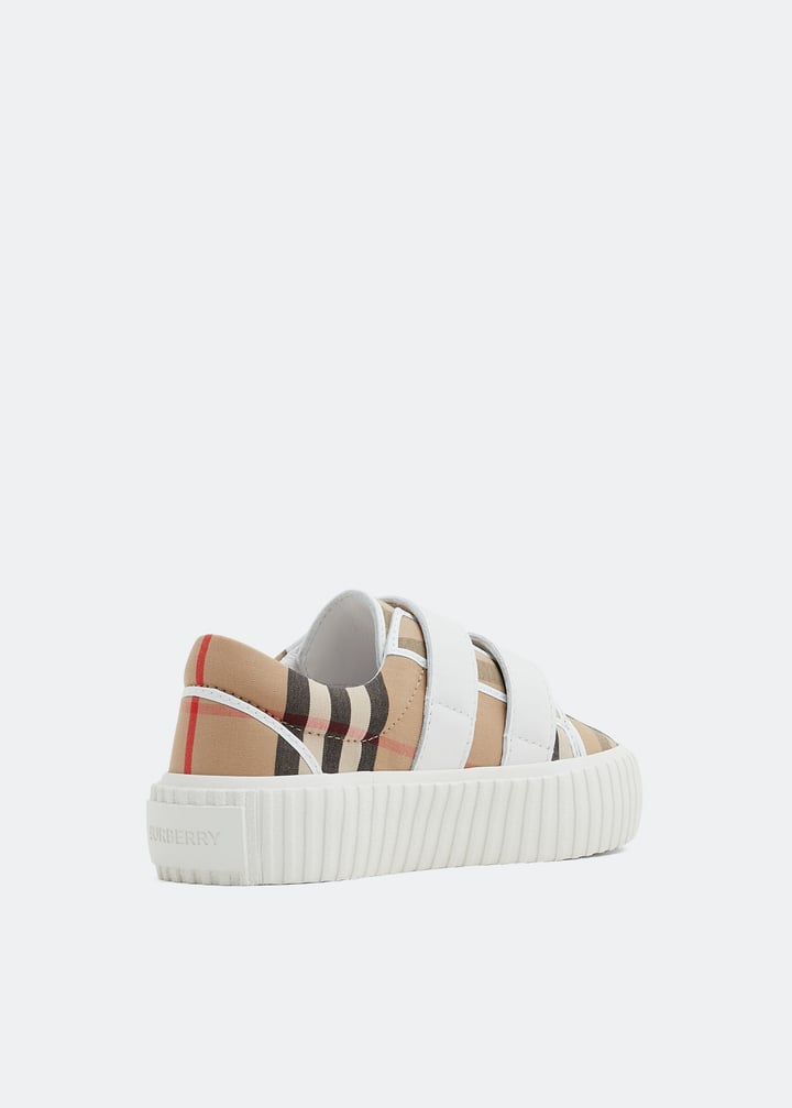 Burberry Mark checked sneakers for Kids Unisex - Beige in