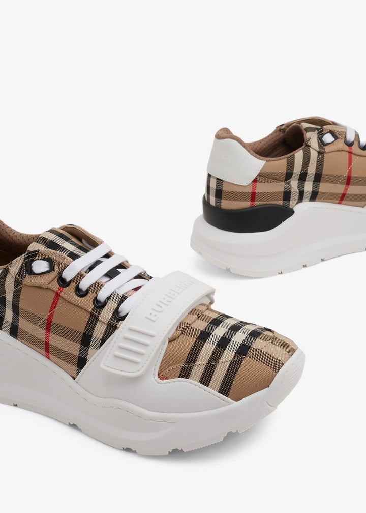 スニーカー Burberry Sneaker Regis In Cotone Burberry New Regis Check Sneakers | Saks Fifth Avenue