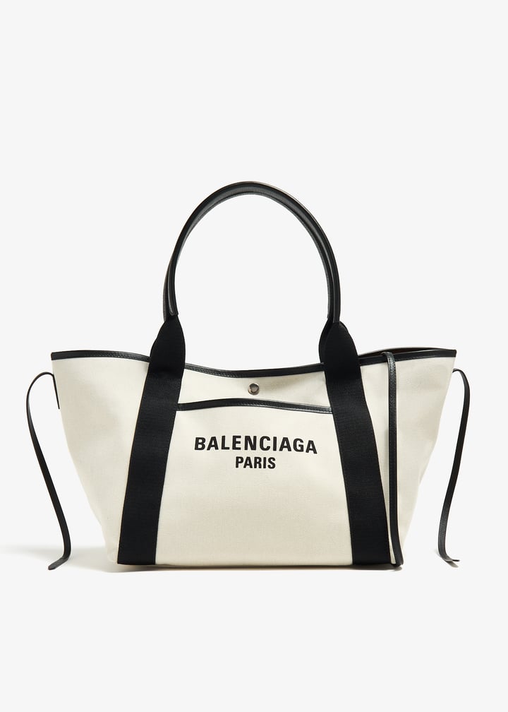 新着！【BALENCIAGA】Biarritz トートバッグ スモール ホワイト の ウィメンズ Biarritz トートバッグ スモール