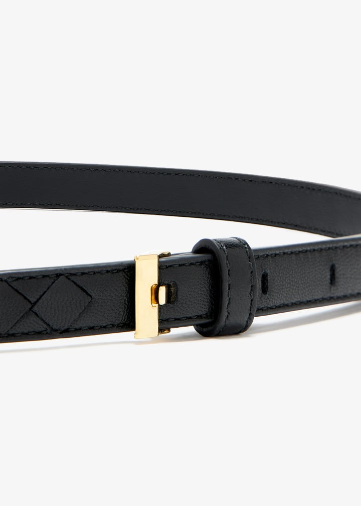 Bottega Veneta Thin Watch belt for Women - Black in UAE