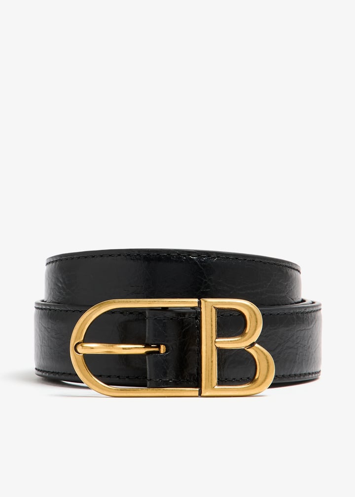 Balenciaga Classic B belt for Women - Black in UAE | Level Shoes