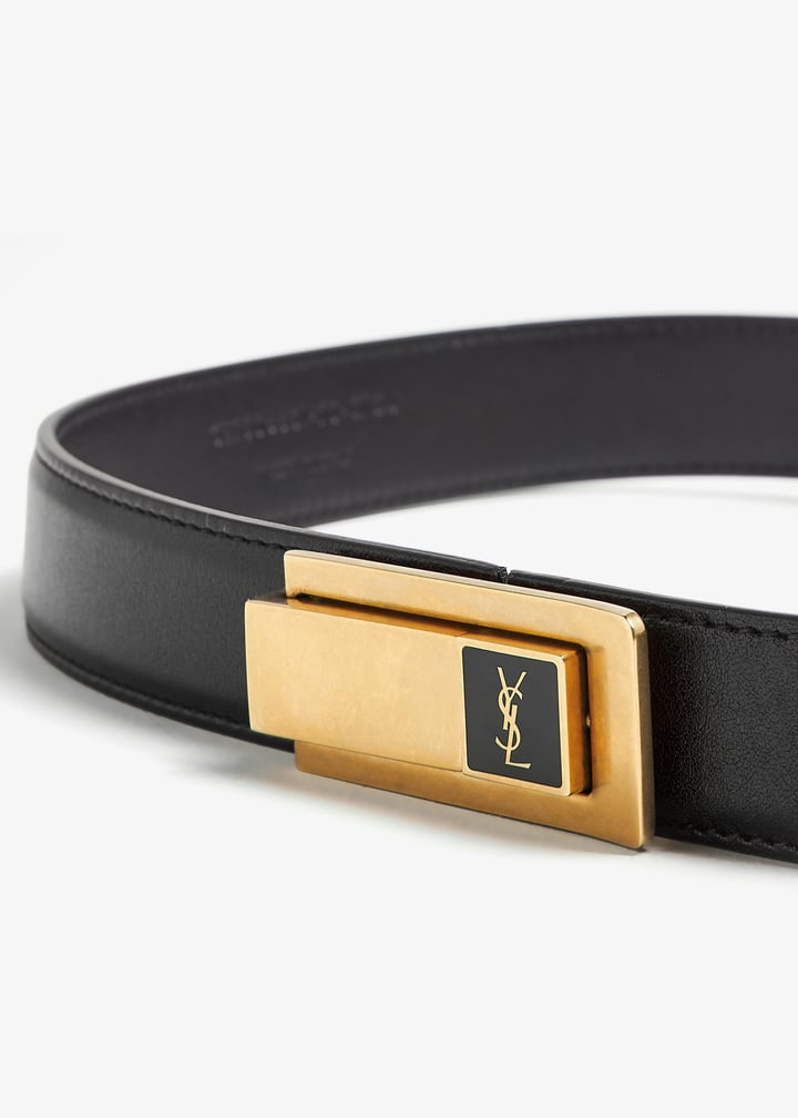 Saint Laurent Charniere buckle belt for Women - Black in UAE Saint Laurent Charniere buckle belt for Women - Black in UAE