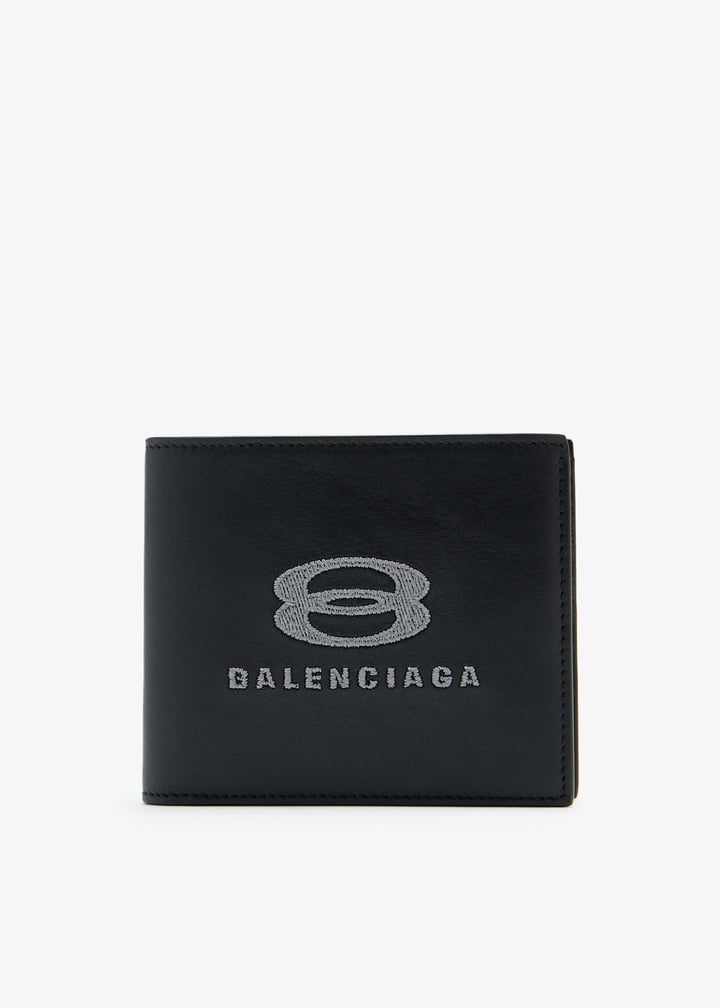 Balenciaga Cash square folded wallet for Men - Black in USA