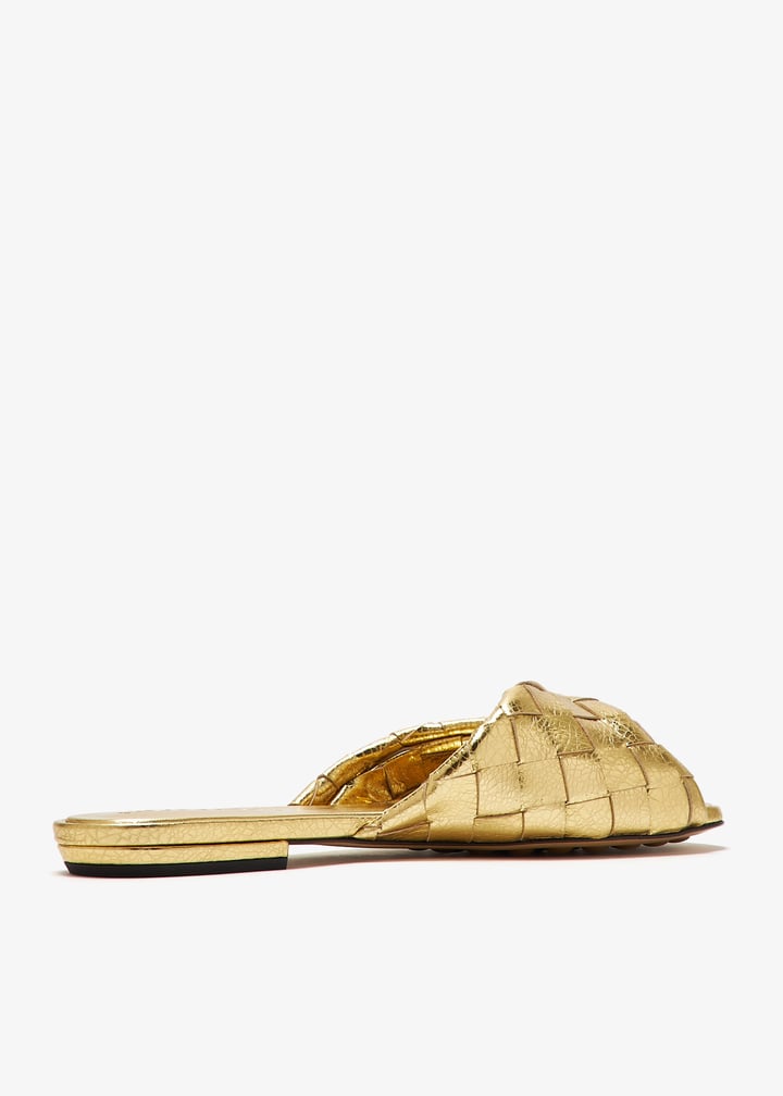 Bottega Veneta Blink flat sandals for Women - Gold in UAE