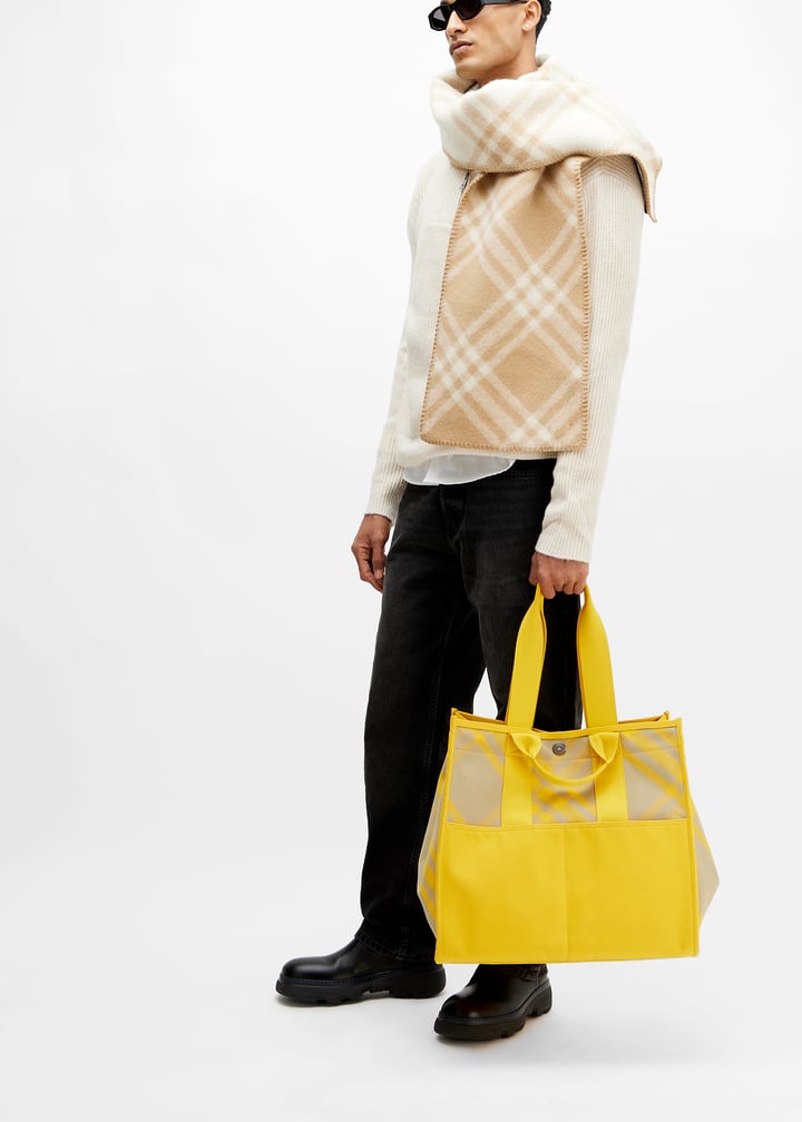 Burberry Shopper tote bag for Men - Yellow in UAE | Level Shoes
