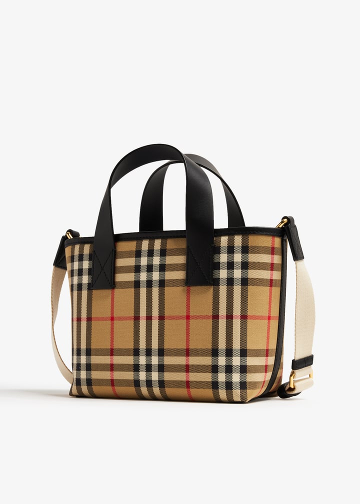 Burberry Check tote bag for Girl - Printed in UAE | Level Shoes