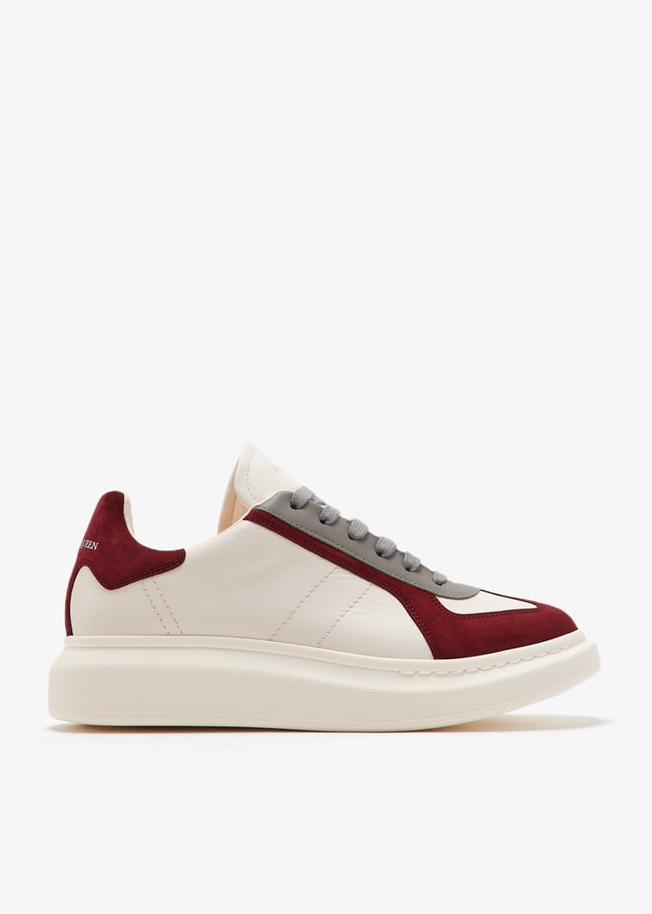 Mcqueen Men Alexander Mcqueen Red Suede Oversized Retro Sneakers