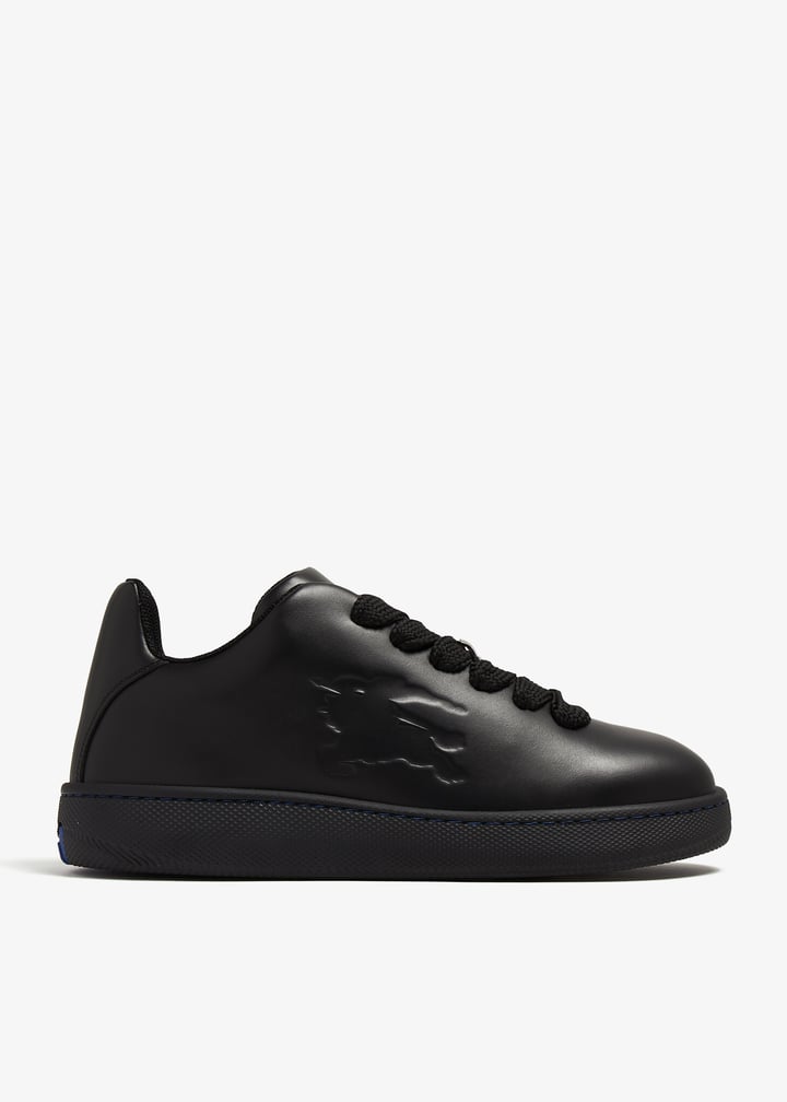 BURBERRY｜SNEAKERS (Leather Box Sneakers (8083325)) Burberry Box sneakers for Men - Black in UAE | Level Shoes