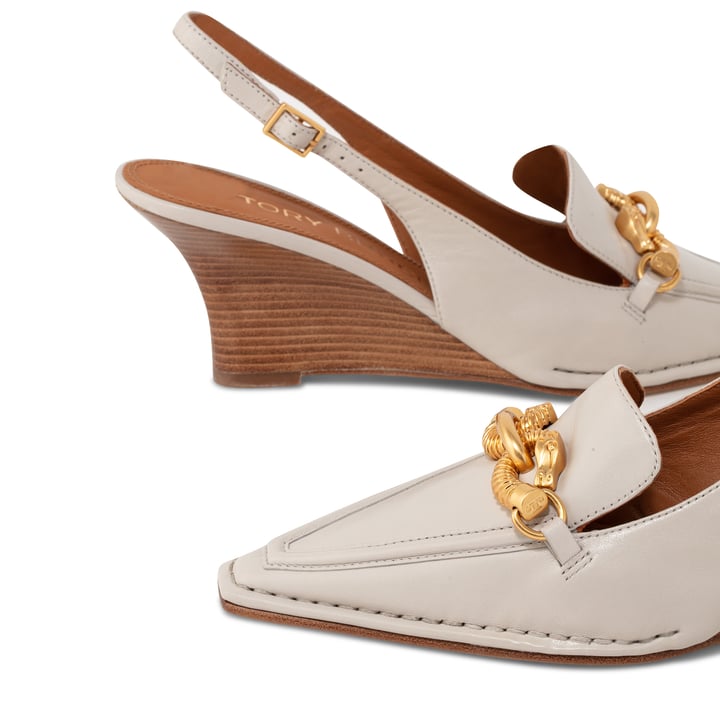Tory Burch Jessa wedge pumps for Women - White in UAE