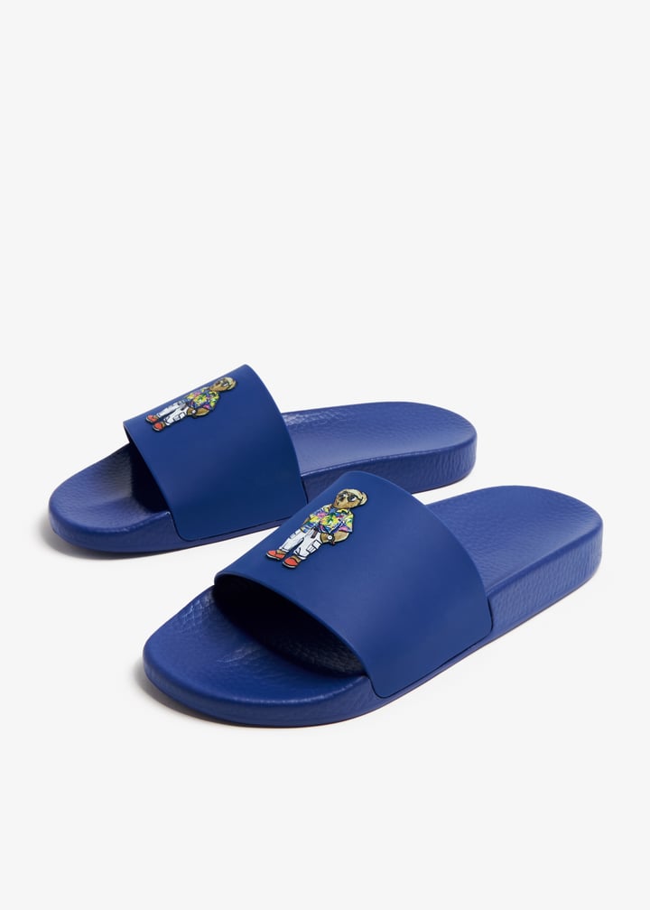 Polo Ralph Lauren Polo Bear slides for Men Blue in KSA Level Shoes