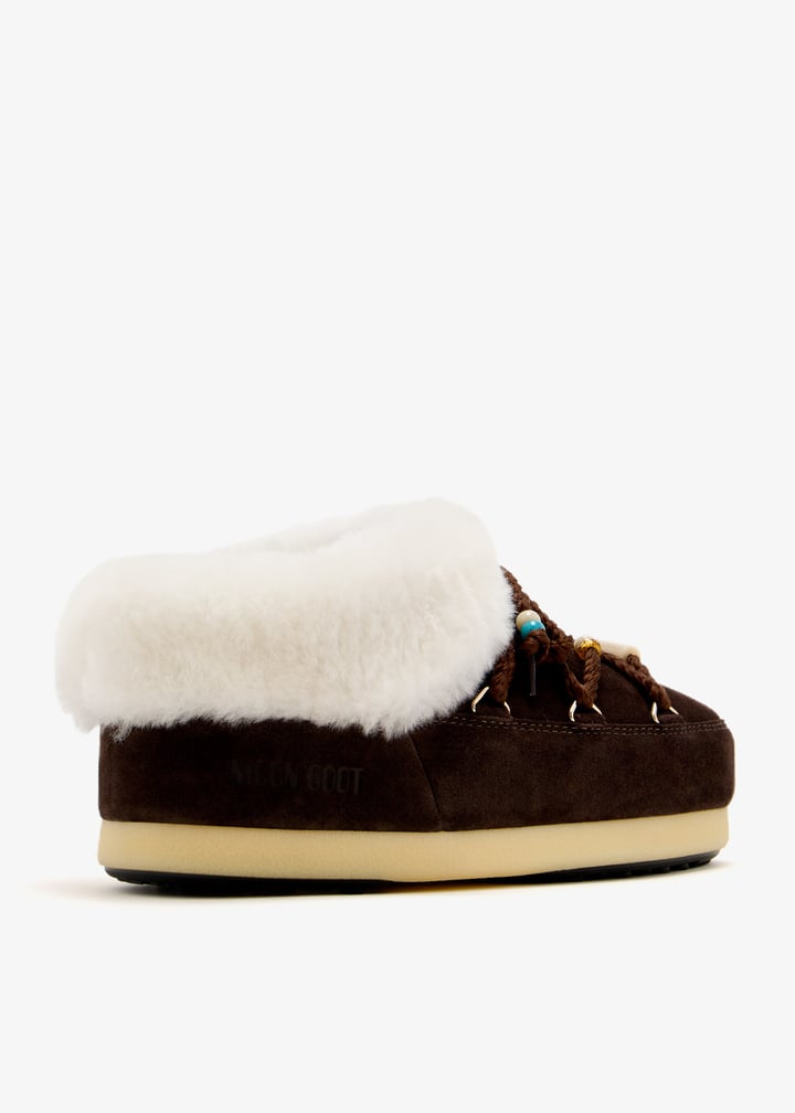ショートブーツ・ブーティ MOON BOOT 'Mule suede beads' ankle boots Moon Boot Suede Beads mules for Women - Brown in UAE | Level