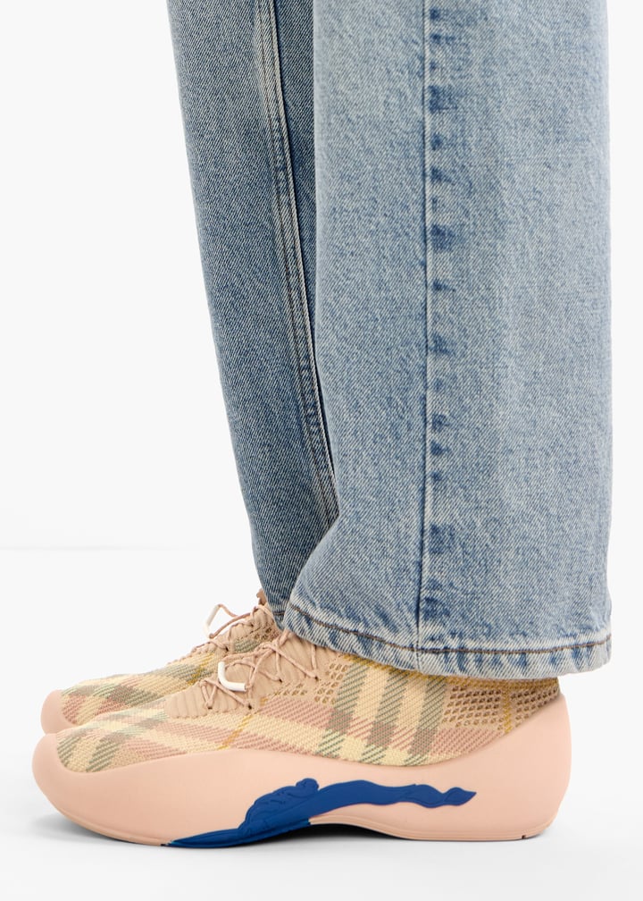 Burberry Check Knit Neptune sneakers for Women - Beige in