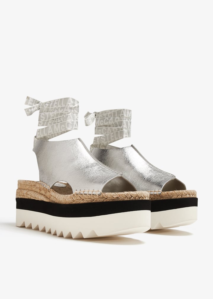Stella McCartney Gaia platform espadrilles for Women - Silver in