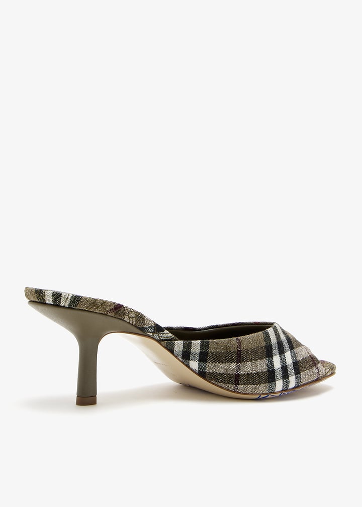 BURBERRY レディース サンダル 8105116 Burberry Mews mules for Women - Printed in UAE | Level Shoes