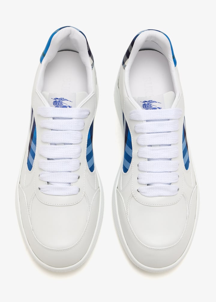 【関税＆送料込み】BURBERRY Shoes Burberry Check Cotton Logo Sneakers | Saks Fifth Avenue