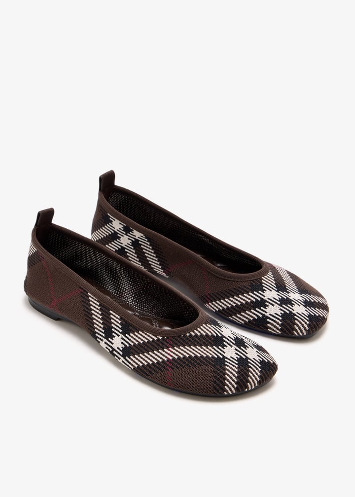 Burberry Check Knit Baby ballerinas for Women Printed in UAE