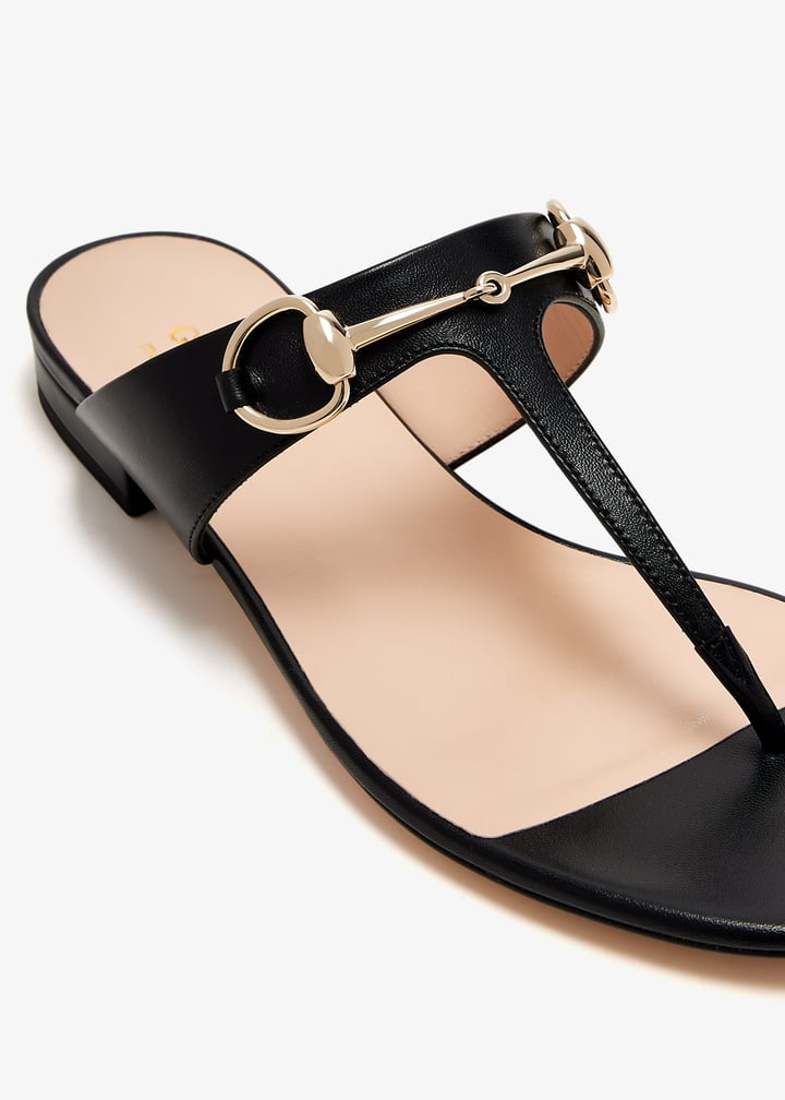 Gucci Horsebit thong sandals for Women - Black in UAE