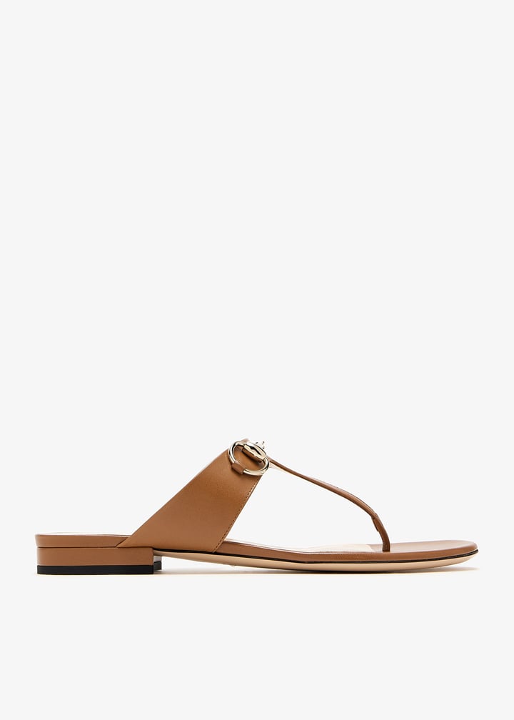 Gucci Horsebit thong sandals for Women - Brown in UAE