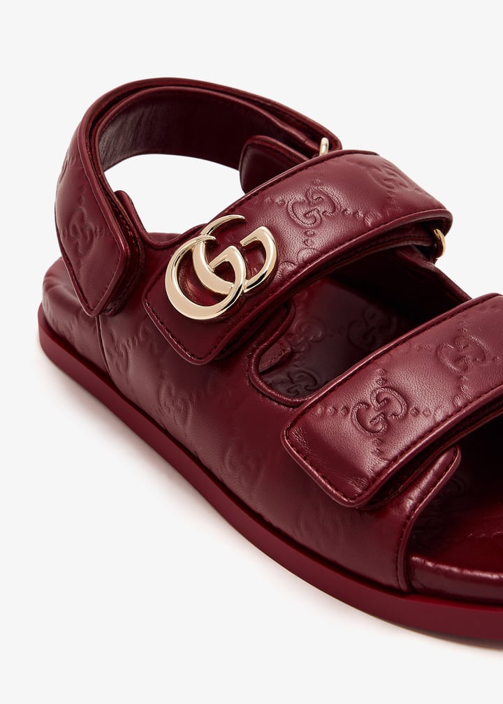 Gucci Marmont Double G sandals for Women - Burgundy in UAE