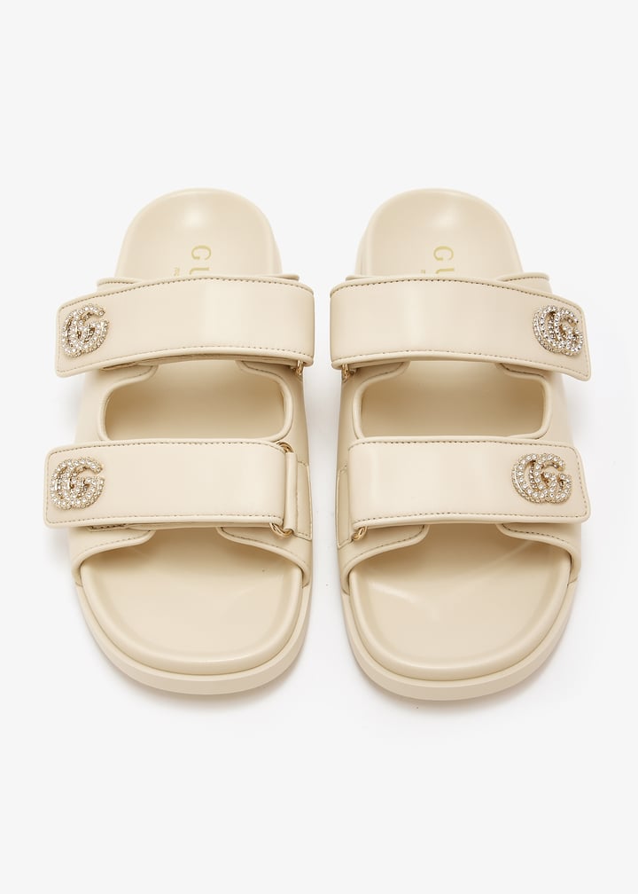 Outfit Gold Gucci Sandal Gucci Marmont Double G Sandals For Women