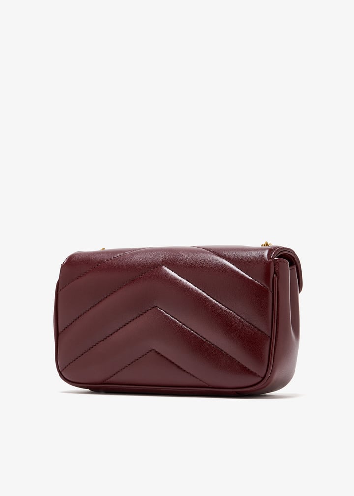 【関税・送料込】Saint Laurent LOULOU MINI オルテンシア 新作 Saint Laurent Loulou mini chain bag for Women - Burgundy in