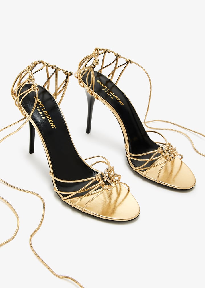 Saint Laurent Babylone sandals for Women - Gold in UAE