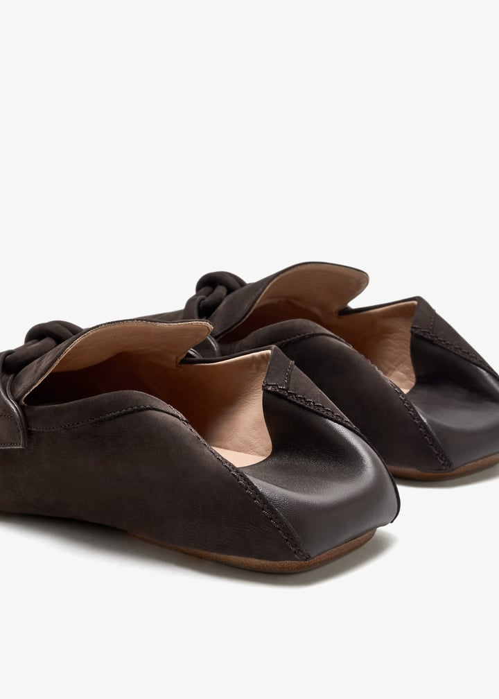 ドレスシューズ・革靴・ビジネスシューズ Bottega Veneta Dark Brown Leather Daddy Loafers Daddy suede loafers in brown - Bottega Veneta | Mytheresa