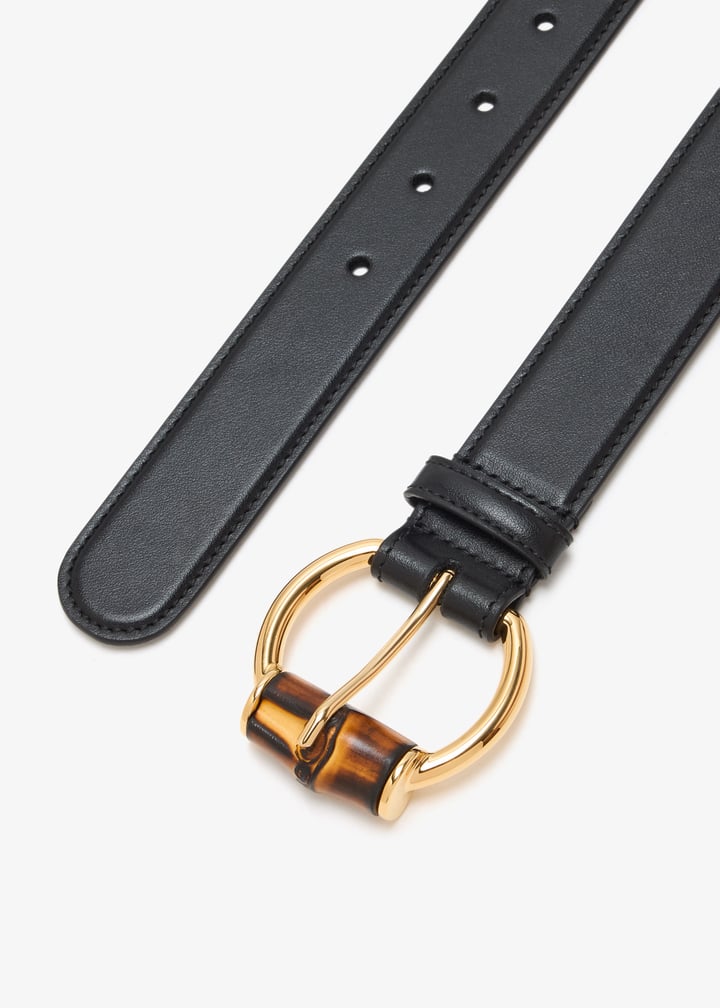 Gucci Bamboo buckle belt for Women - Black in KSA | Level Shoes display picture 1
