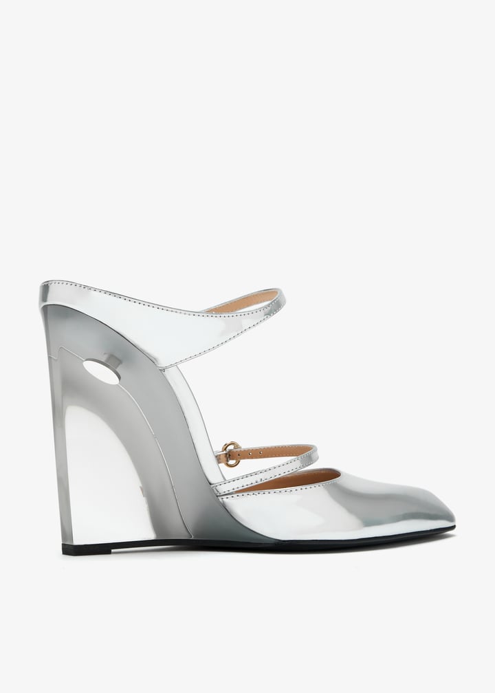 Gucci Christy wedge mules for Women - Silver in UAE | Level