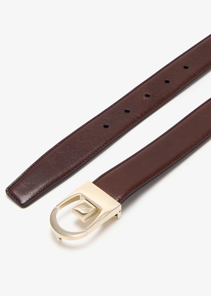 Saint Laurent YSL Logo belt for Women - Brown in UAE | Level