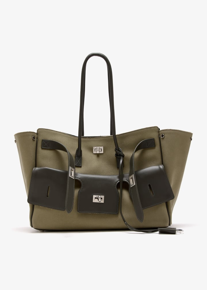 Balenciaga Bel Air medium carry-all bag for Women - Khaki in