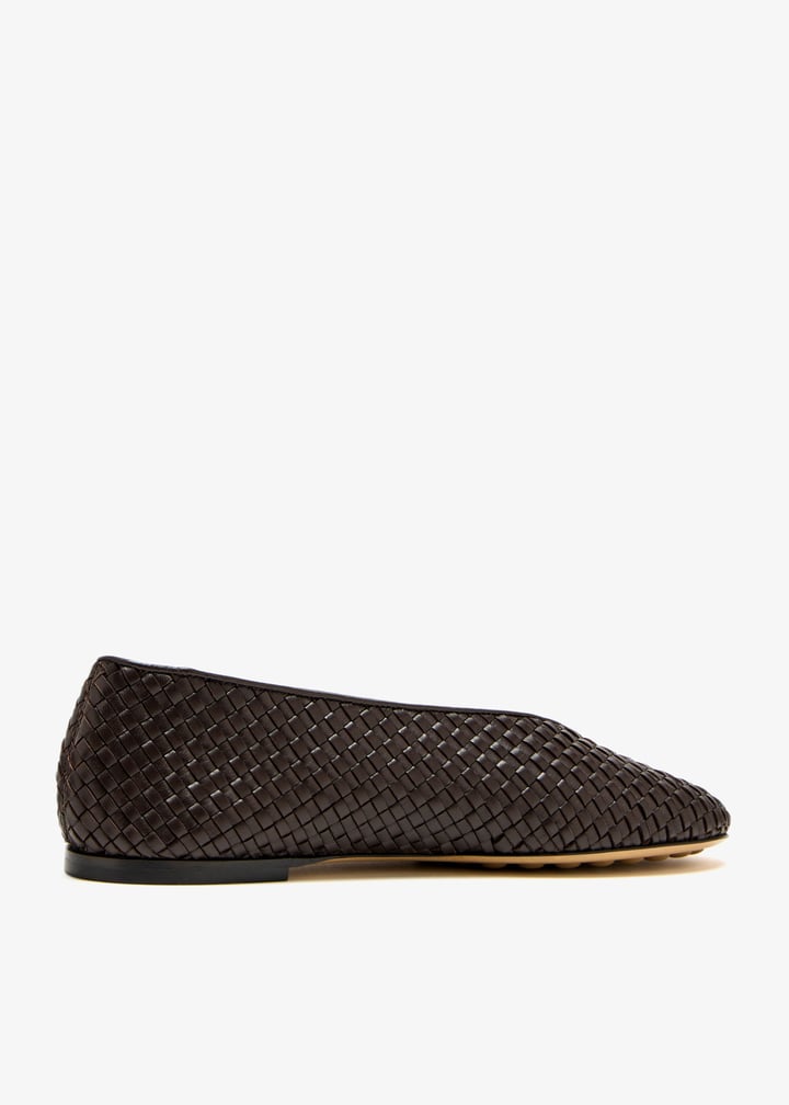 フラットシューズ BOTTEGA VENETA Dark Brown Leather Rosa Ballerinas 837887v4ve02113_5.jpg?ts=